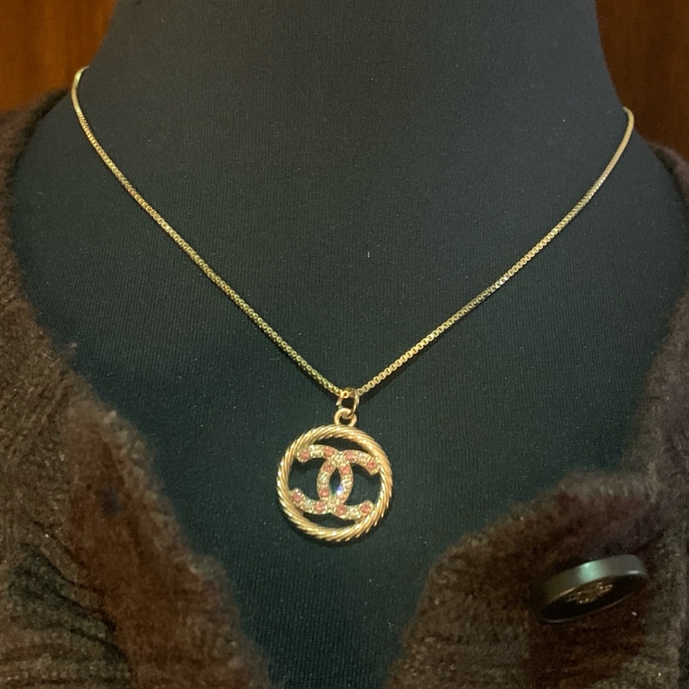 Repurposed Chanel Zipper Pull Necklace